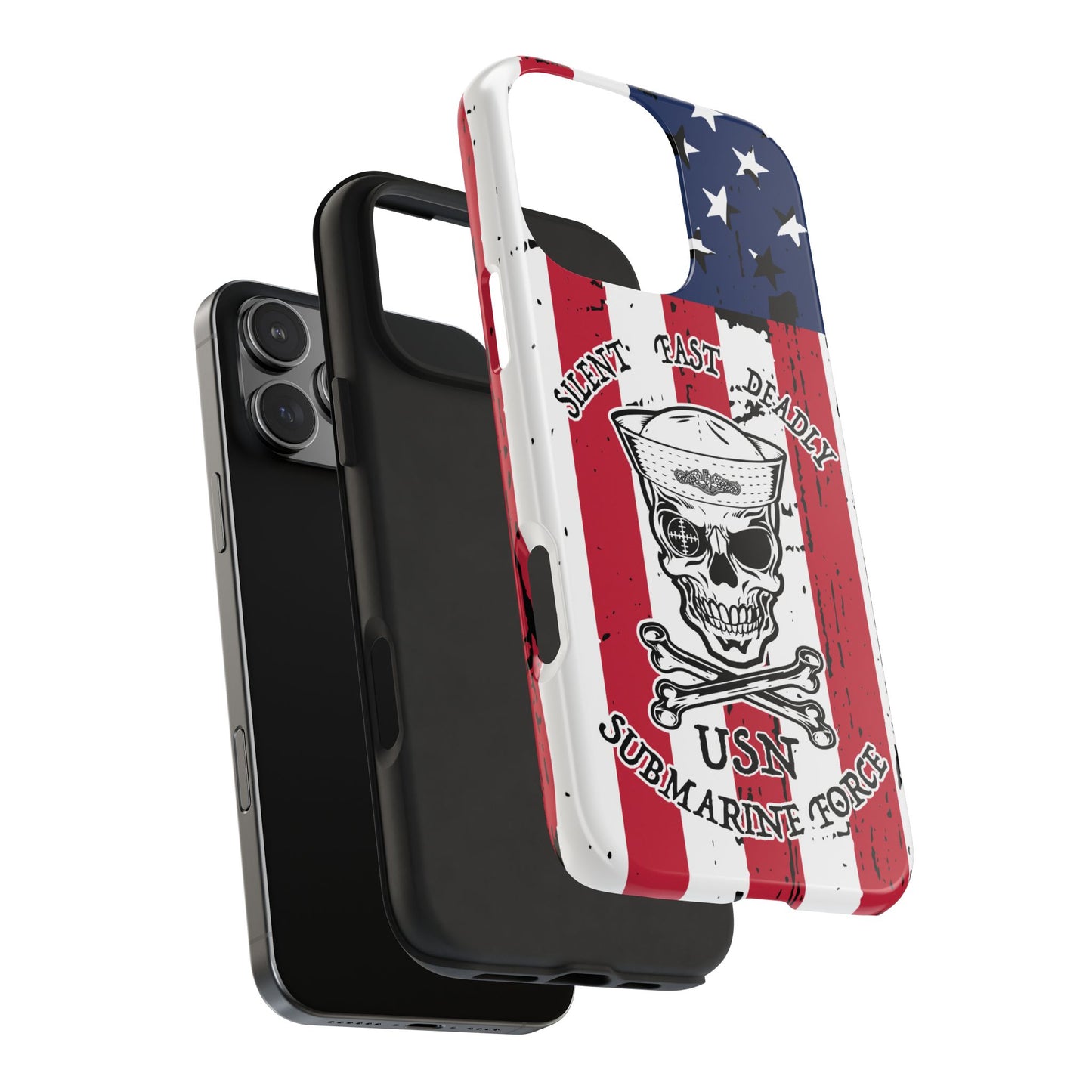 U.S. Submarine Force Skull and Crossbones Sailor Tough iPhone Case