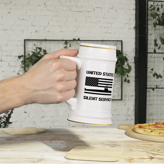 United States Silent Service Submarine Force USA Blackout Flag Beer Stein Mug