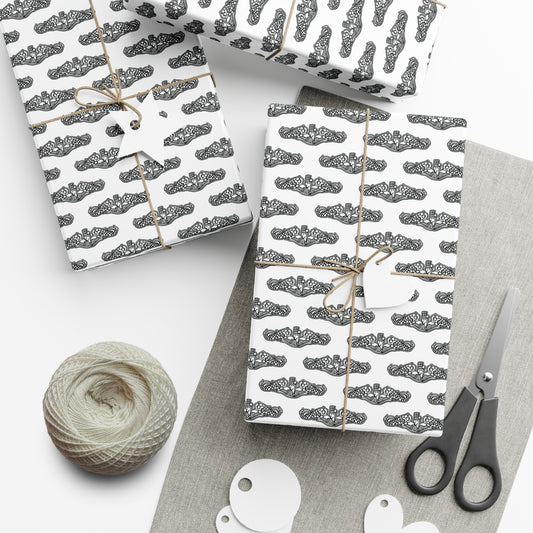 United States Navy Submarine Force Dolphins White Gift Wrap Papers
