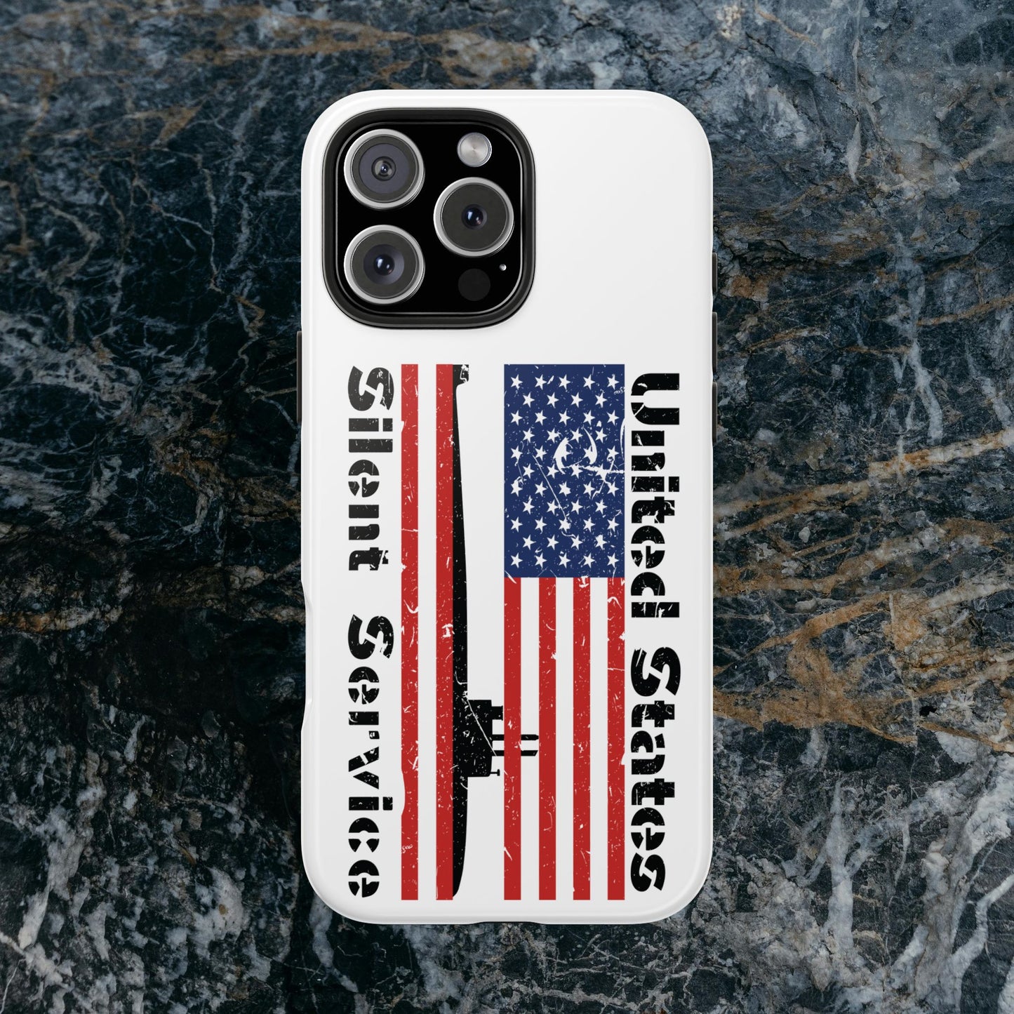United States Submarine Silent Service Distressed Flag Tough iPhone Case