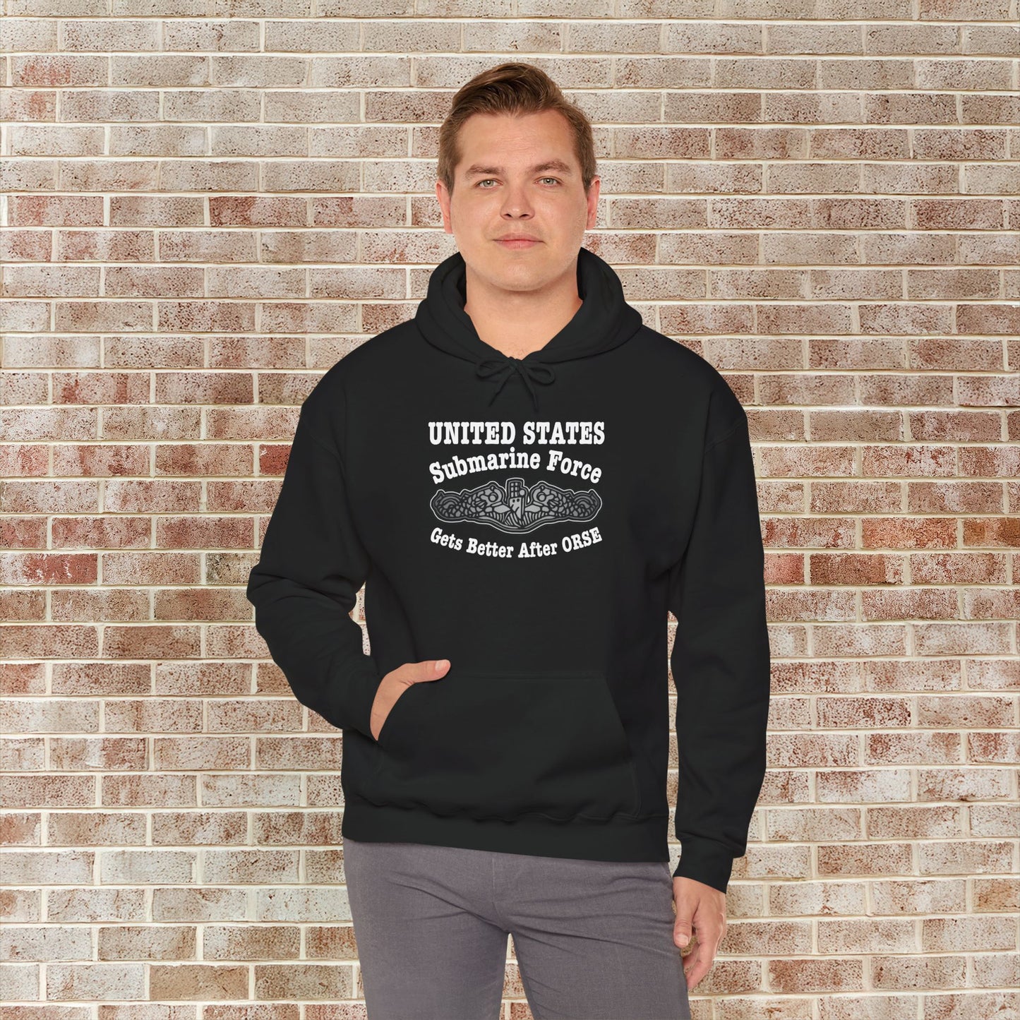 United States Submarine Force Gets Better After ORSE Silver Dolphins Unisex Heavy Blend™ Hooded Sweatshirt