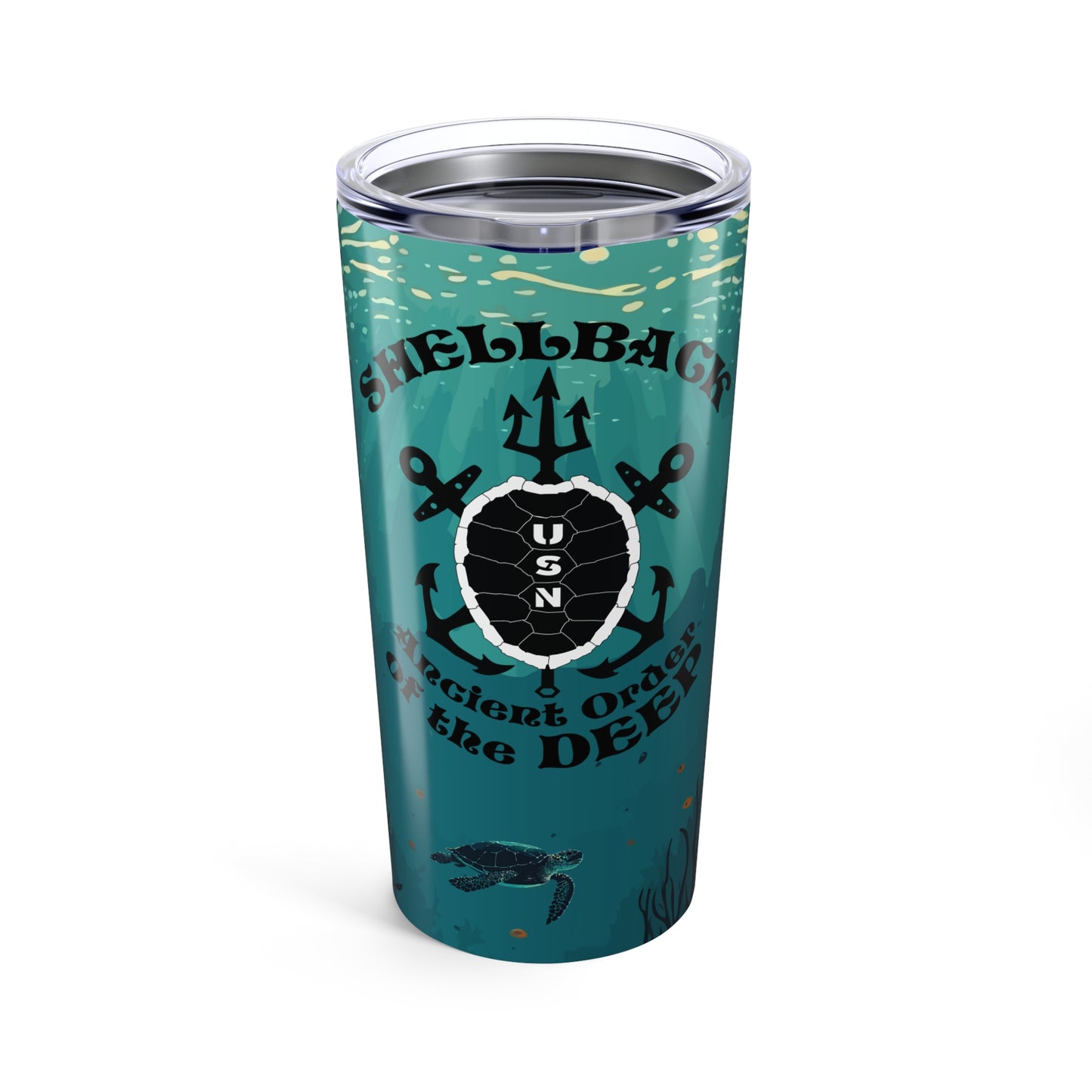 U.S. Shellback Ancient Order of the Deep Stainless Steel Tumbler 20oz