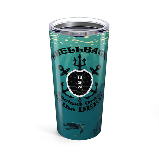 U.S. Shellback Ancient Order of the Deep Stainless Steel Tumbler 20oz