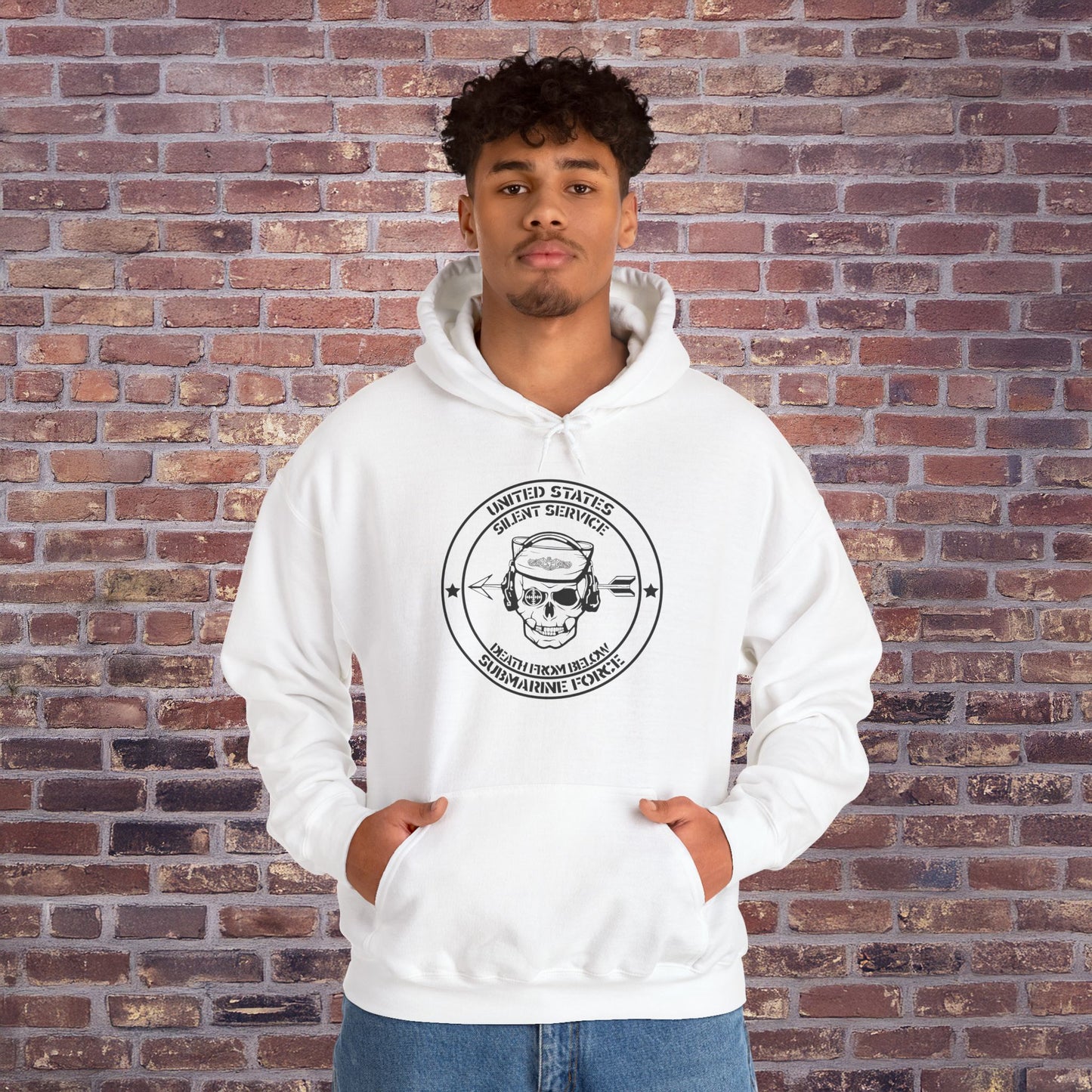 United States Submarine Force Silent Service Death From Below Unisex Heavy Blend™ Hooded Sweatshirt