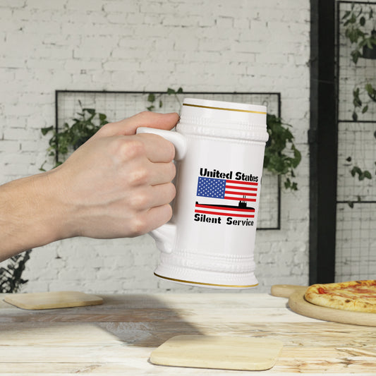 United States Silent Service Submarine Force USA Flag Beer Stein Mug