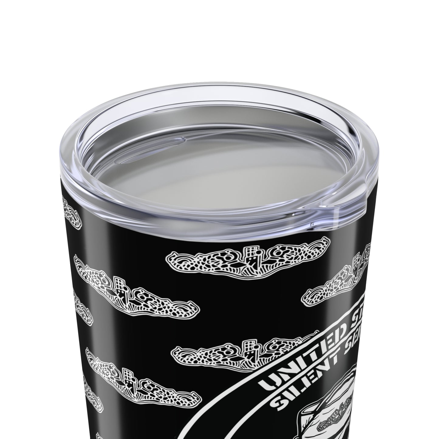 U.S. Submarine Force Silent Service Death From Below Dolphins Black Stainless Steel Tumbler 20oz