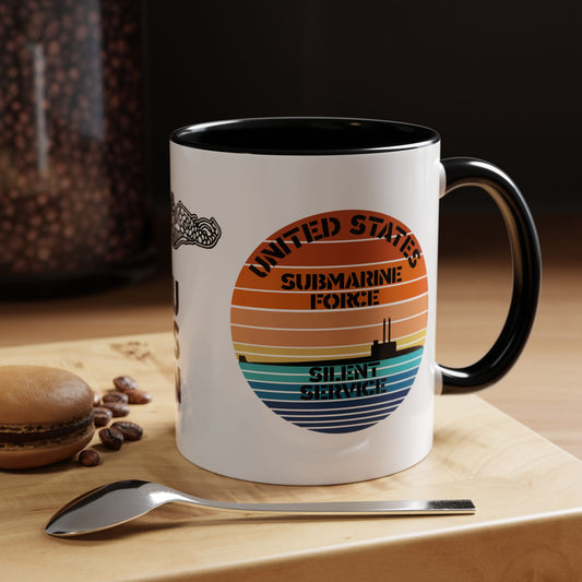Sunset United States Navy Submarine Force Silent Service Accent Coffee Mugs