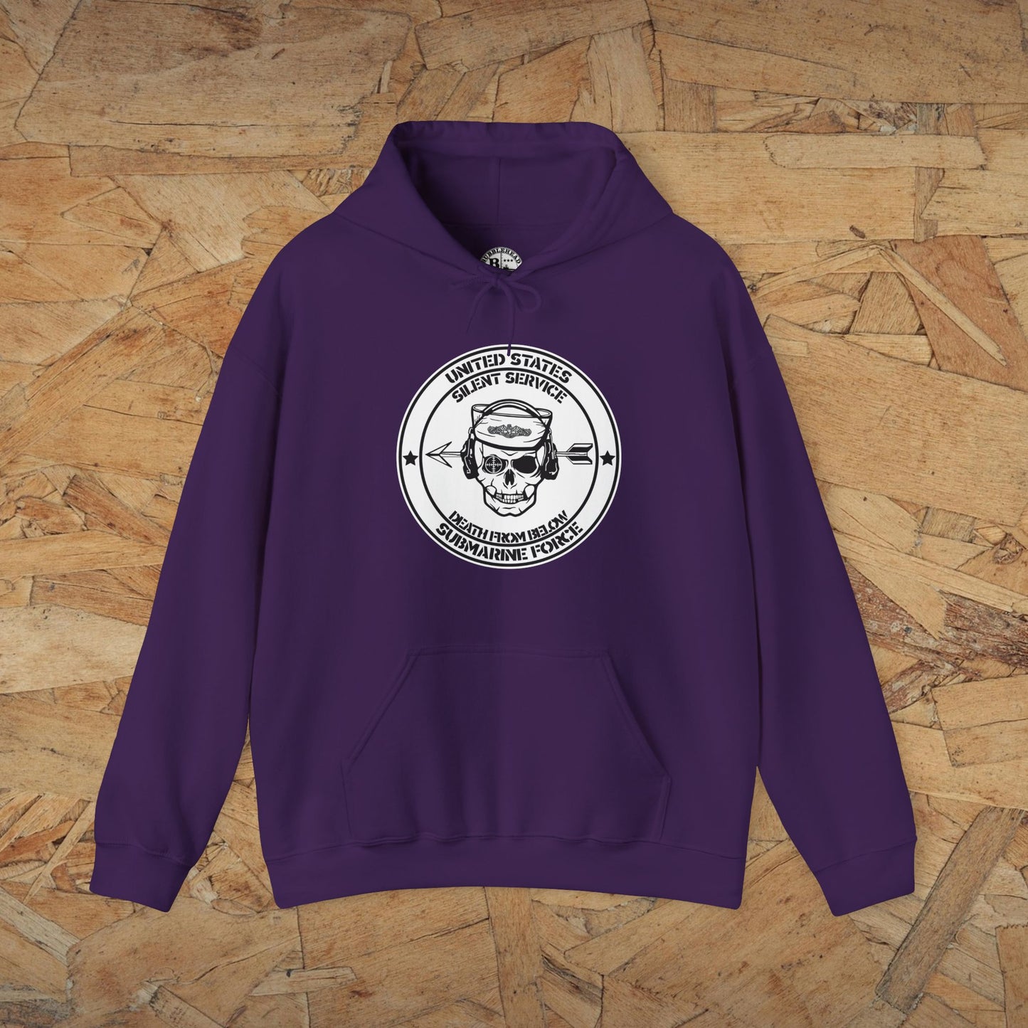 United States Submarine Force Silent Service Death From Below Unisex Heavy Blend™ Dark Hooded Sweatshirt