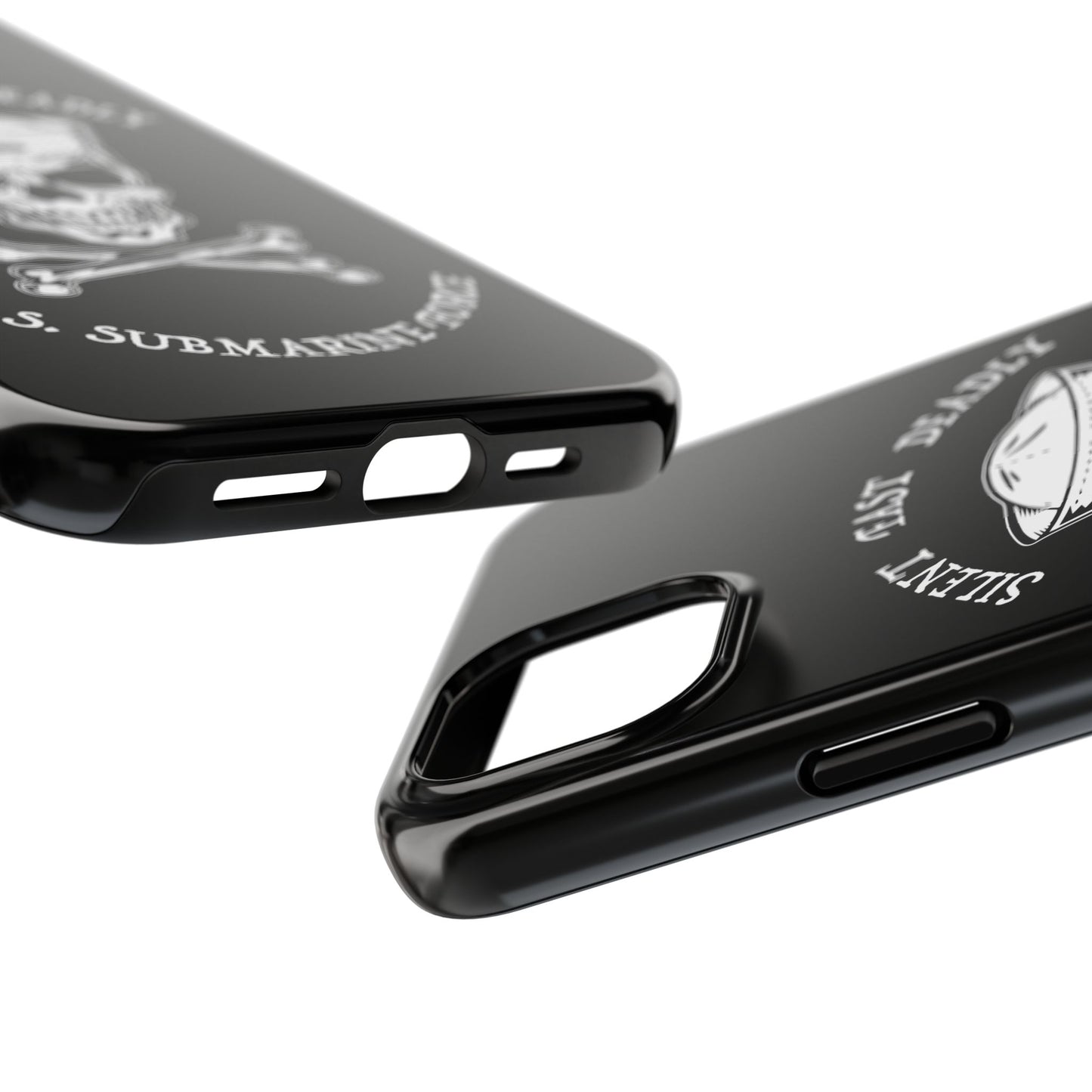 U.S. Submarine Force Skull & Crossbones Sailor with Dolphins Black Tough iPhone Case