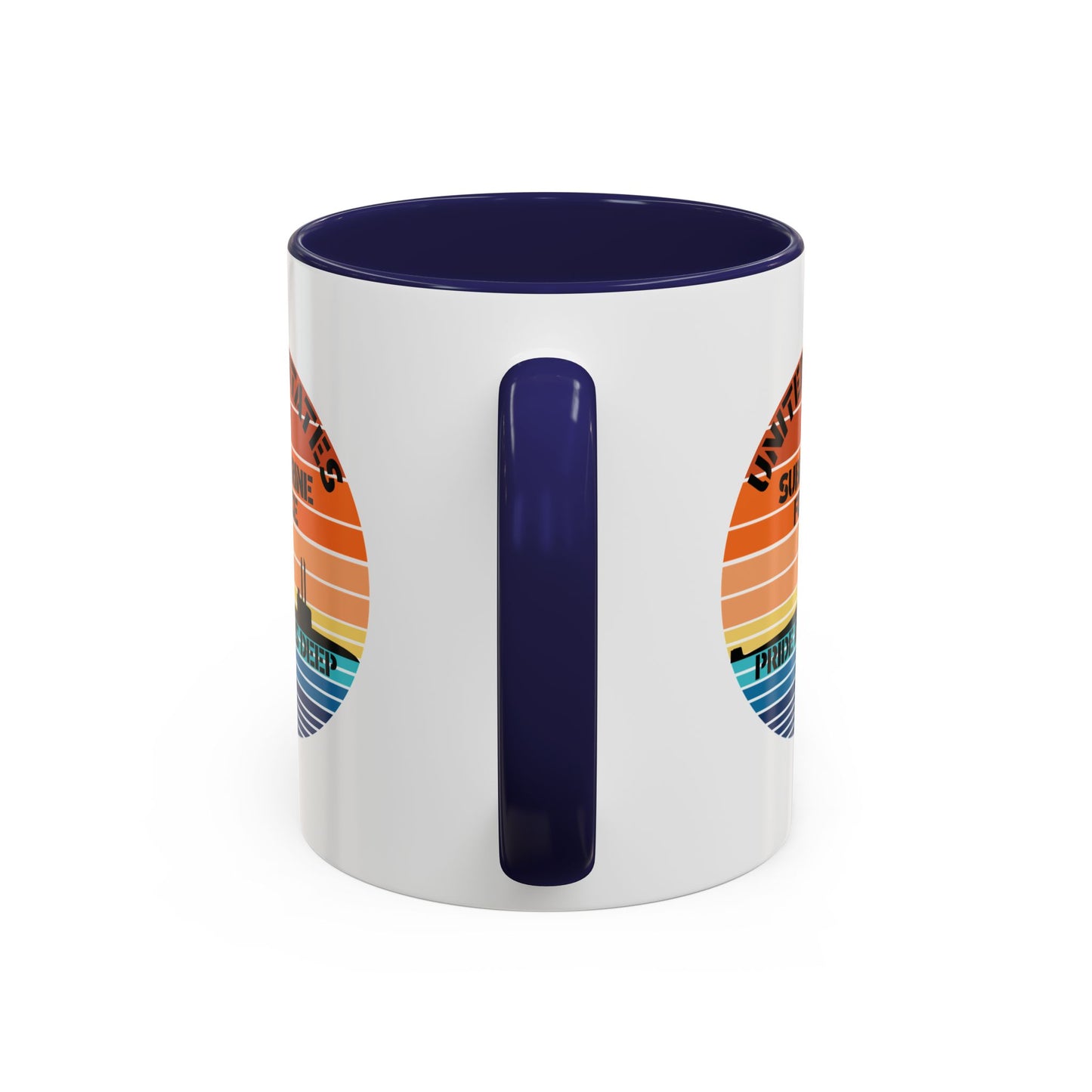 Sunset United States Navy Submarine Force Pride Runs Deep Accent Coffee Mugs