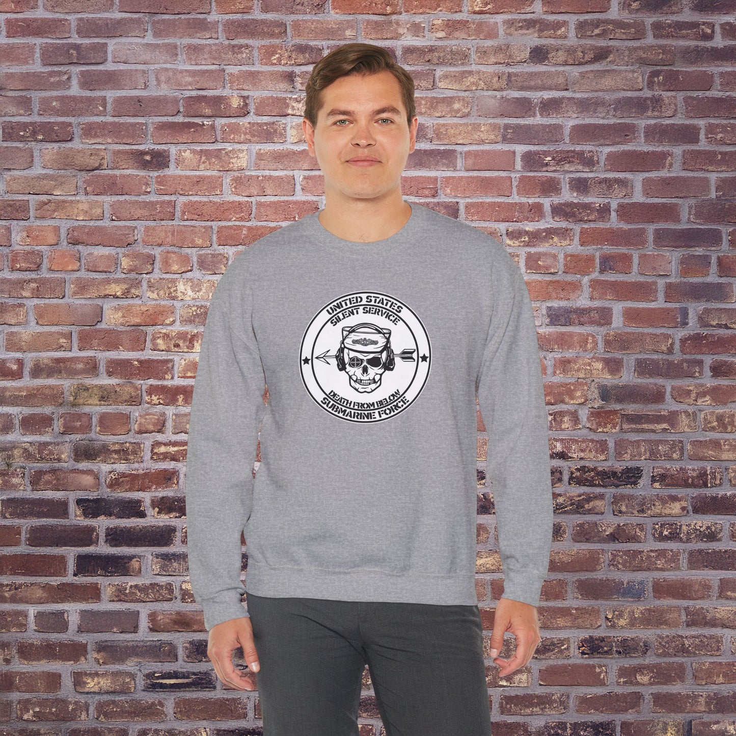 United States Submarine Force Silent Service Death From Below Unisex Heavy Blend™ Crewneck Sweatshirt