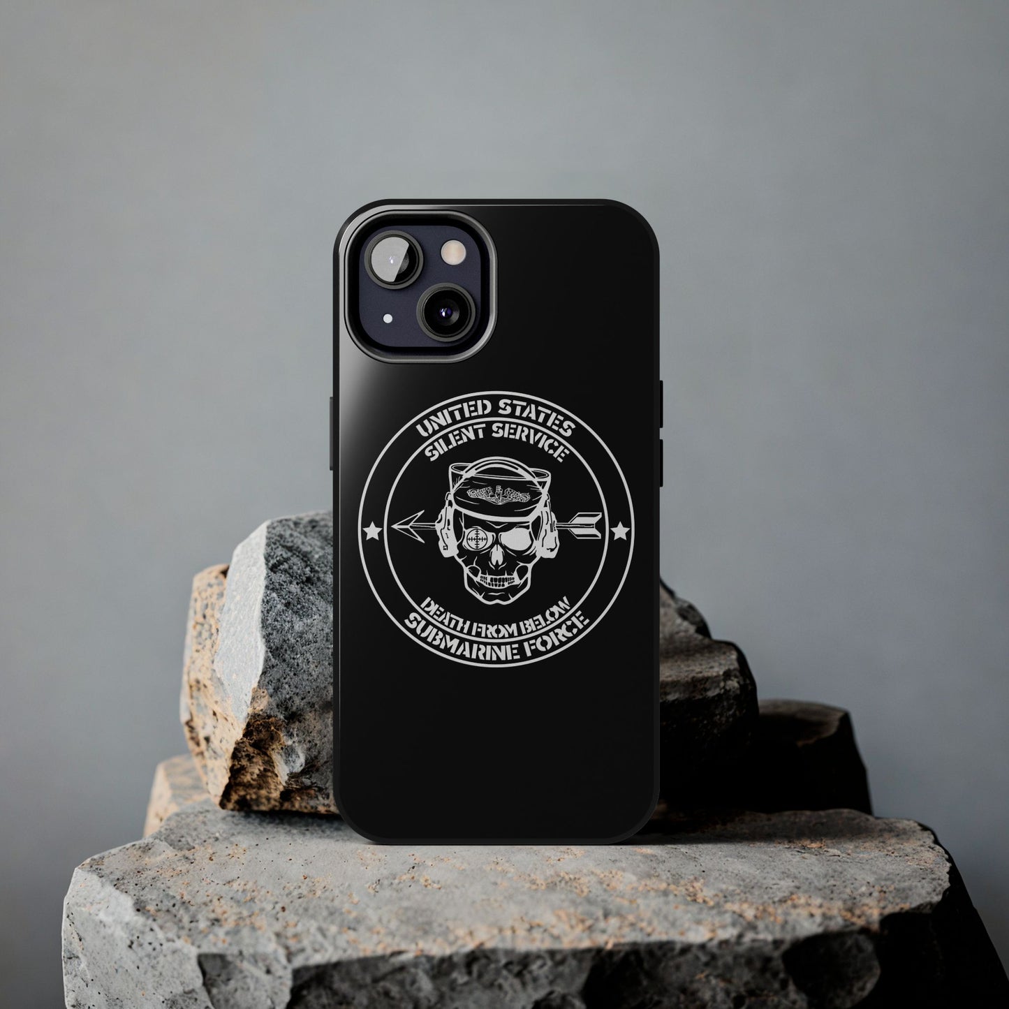 U.S. Submarine Force Silent Service Death From Below Sailor Skull Tough iPhone Case