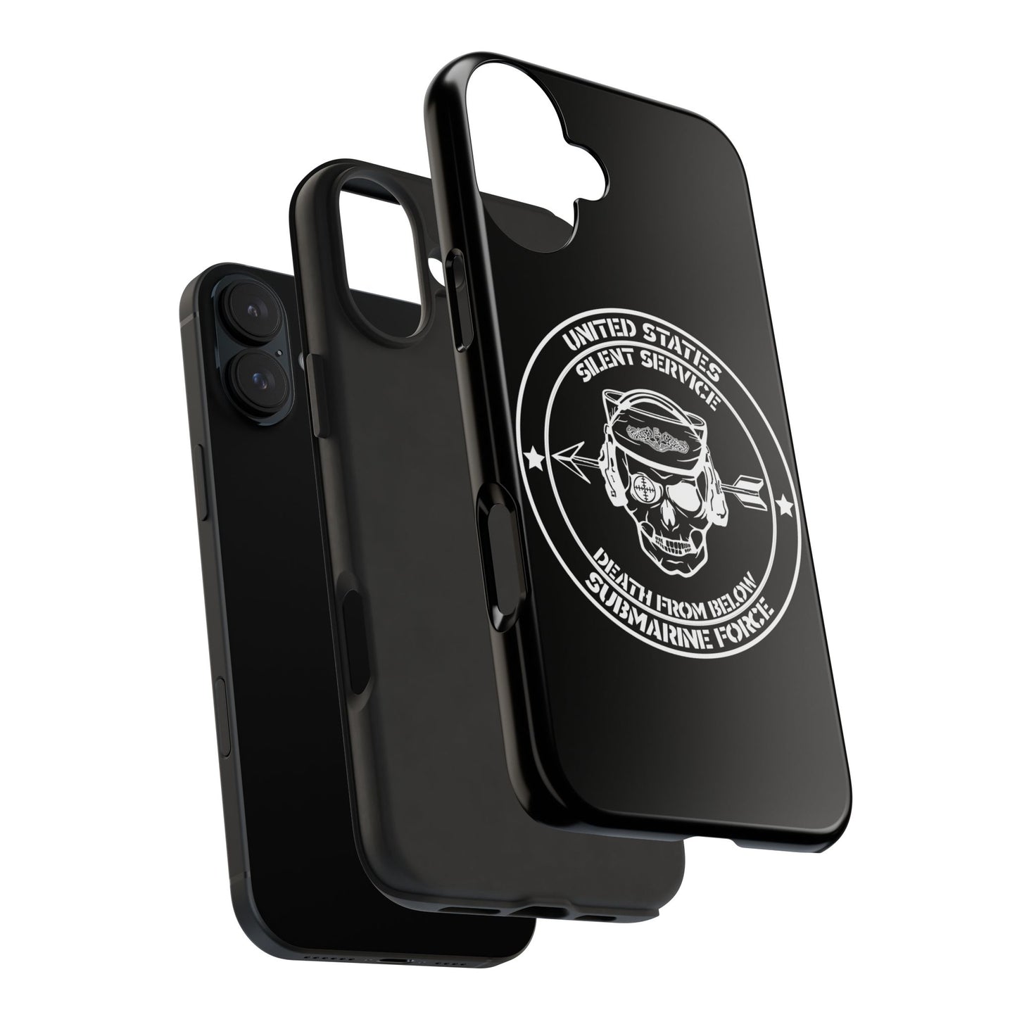 U.S. Submarine Force Silent Service Death From Below Sailor Skull Tough iPhone Case