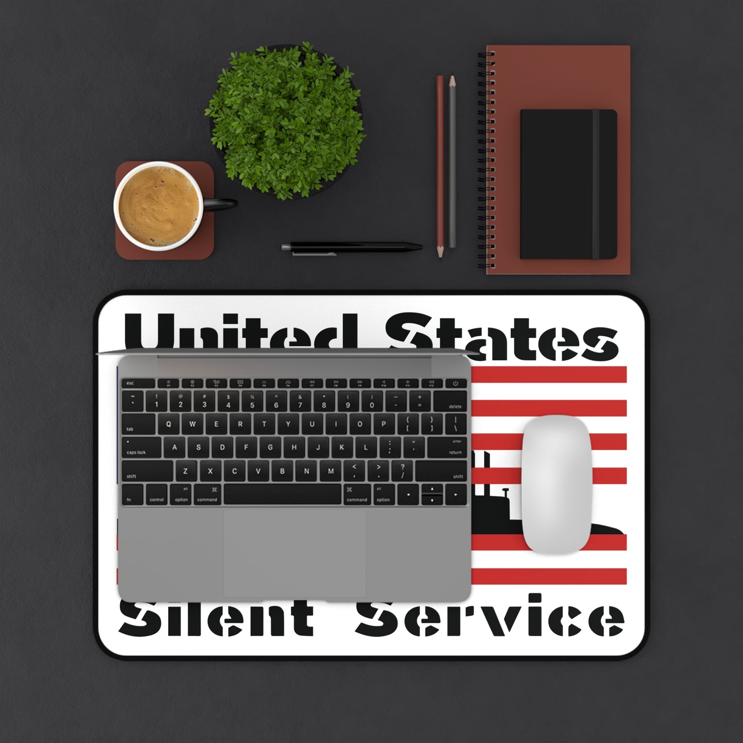 United States Silent Service Submarine Force American Flag Desk Mat