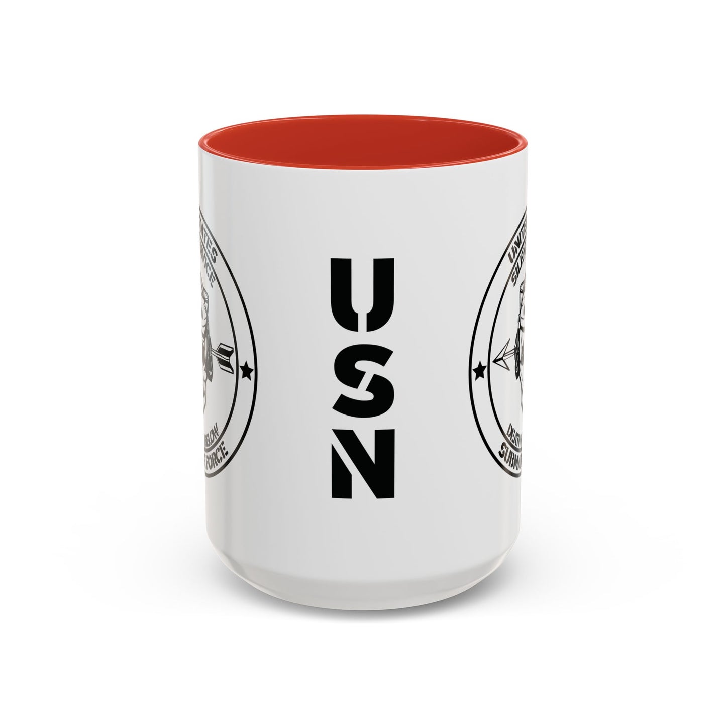 US Navy Submarine Force Silent Service Death From Below Sailor Skull Accent Coffee Mug