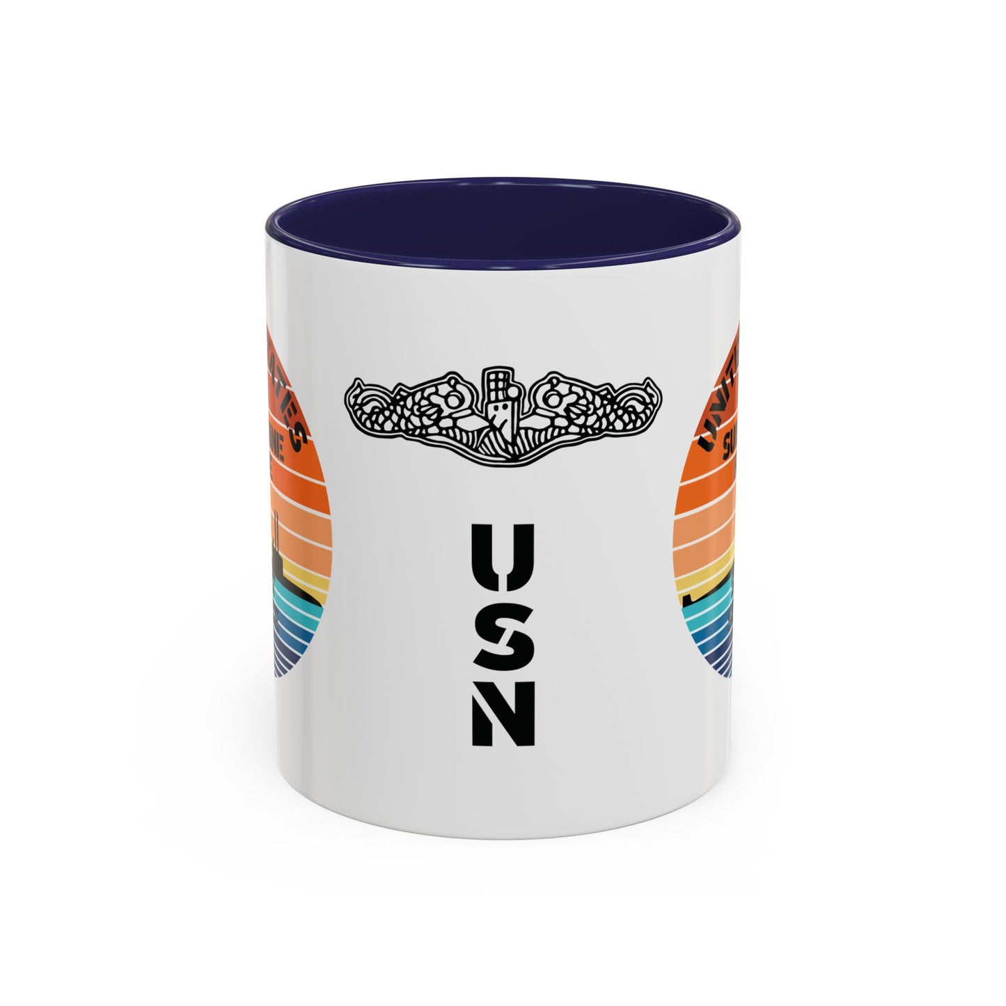 Sunset United States Navy Submarine Force Silent Service Accent Coffee Mugs