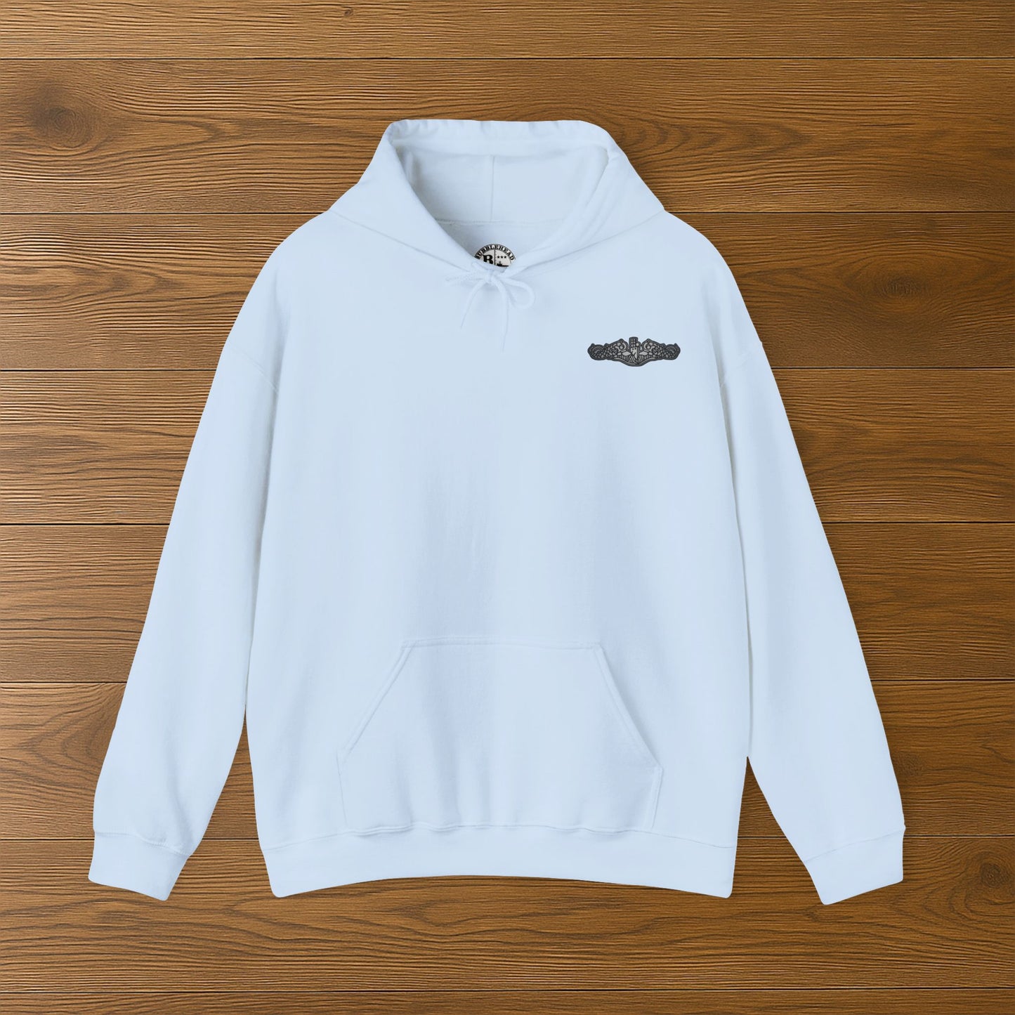 United States S.Q.U.I.D. Submarine Qualified Until I Die Navy Dolphins Front Unisex Heavy Blend™ Hooded Sweatshirt