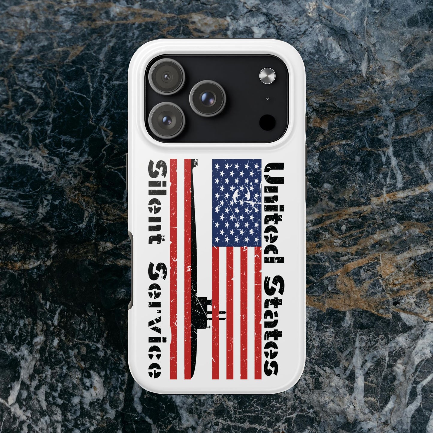 United States Submarine Silent Service Distressed Flag Tough iPhone Case