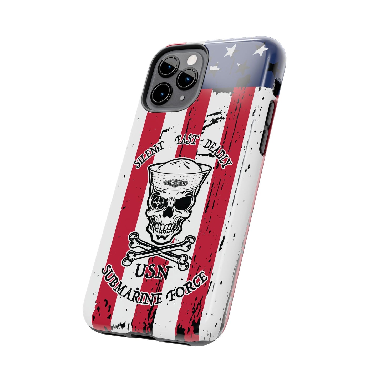 U.S. Submarine Force Skull and Crossbones Sailor Tough iPhone Case