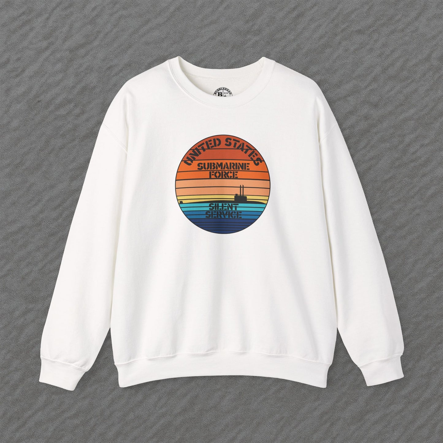 Sunset United States Navy Submarine Force Silent Service Vintage Unisex Heavy Blend™ Crewneck Sweatshirt