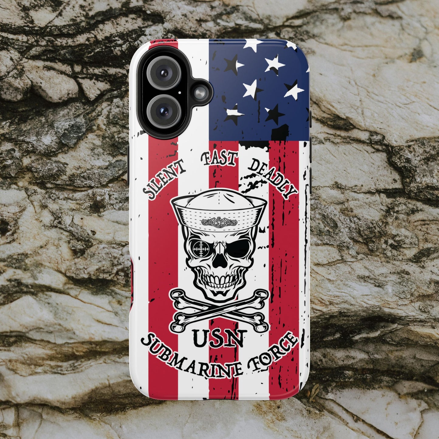 U.S. Submarine Force Skull and Crossbones Sailor Tough iPhone Case