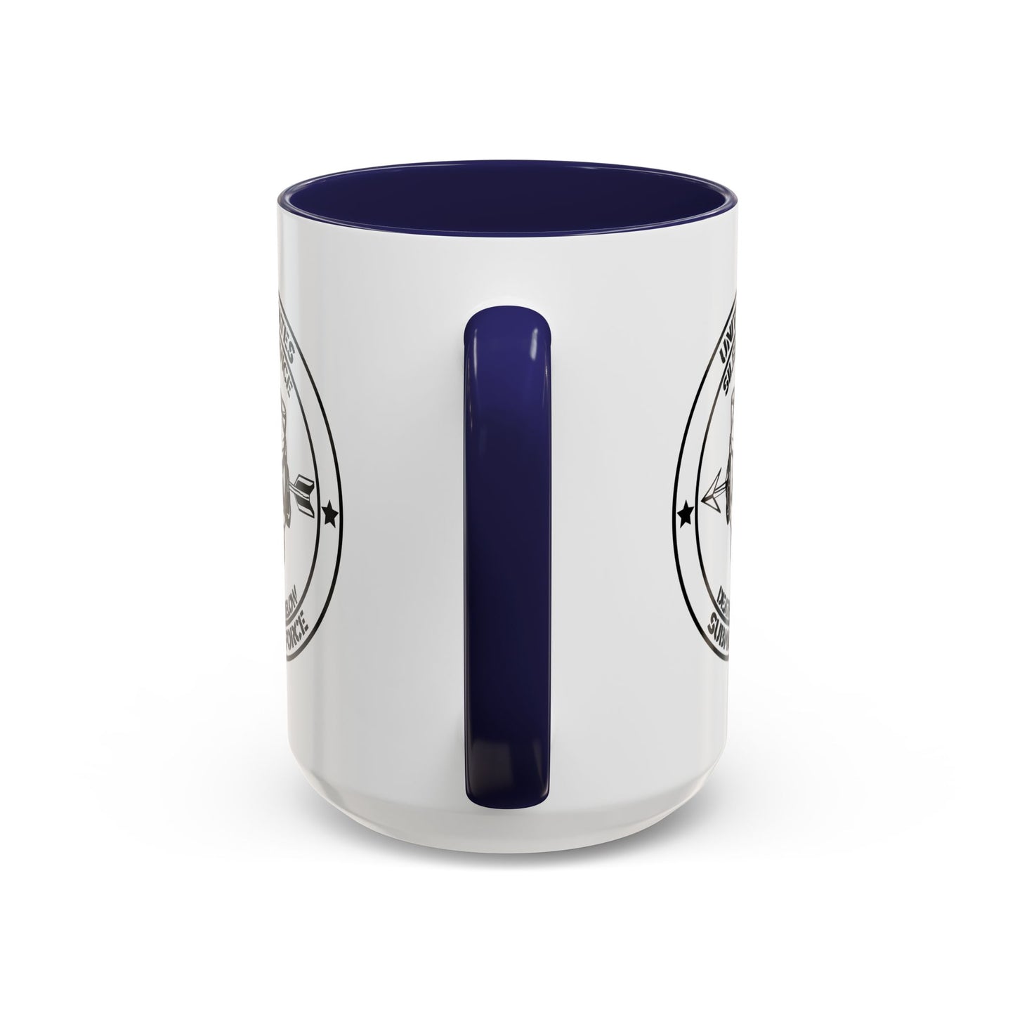US Navy Submarine Force Silent Service Death From Below Sailor Skull Accent Coffee Mug