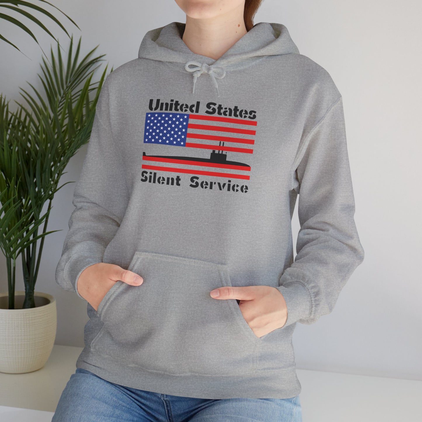 United States Submarine Silent Service USA Flag Unisex Heavy Blend™ Hooded Sweatshirt