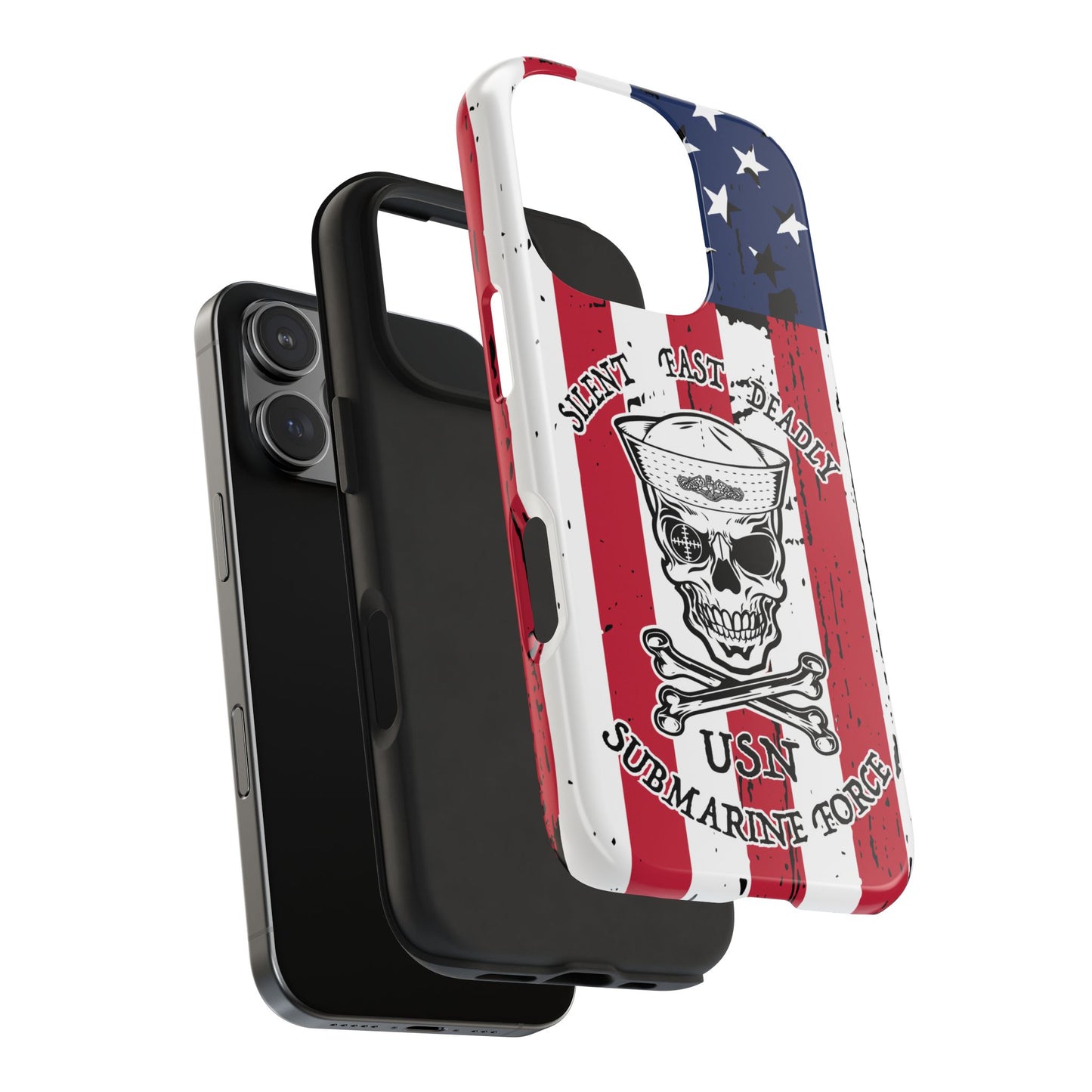 U.S. Submarine Force Skull and Crossbones Sailor Tough iPhone Case