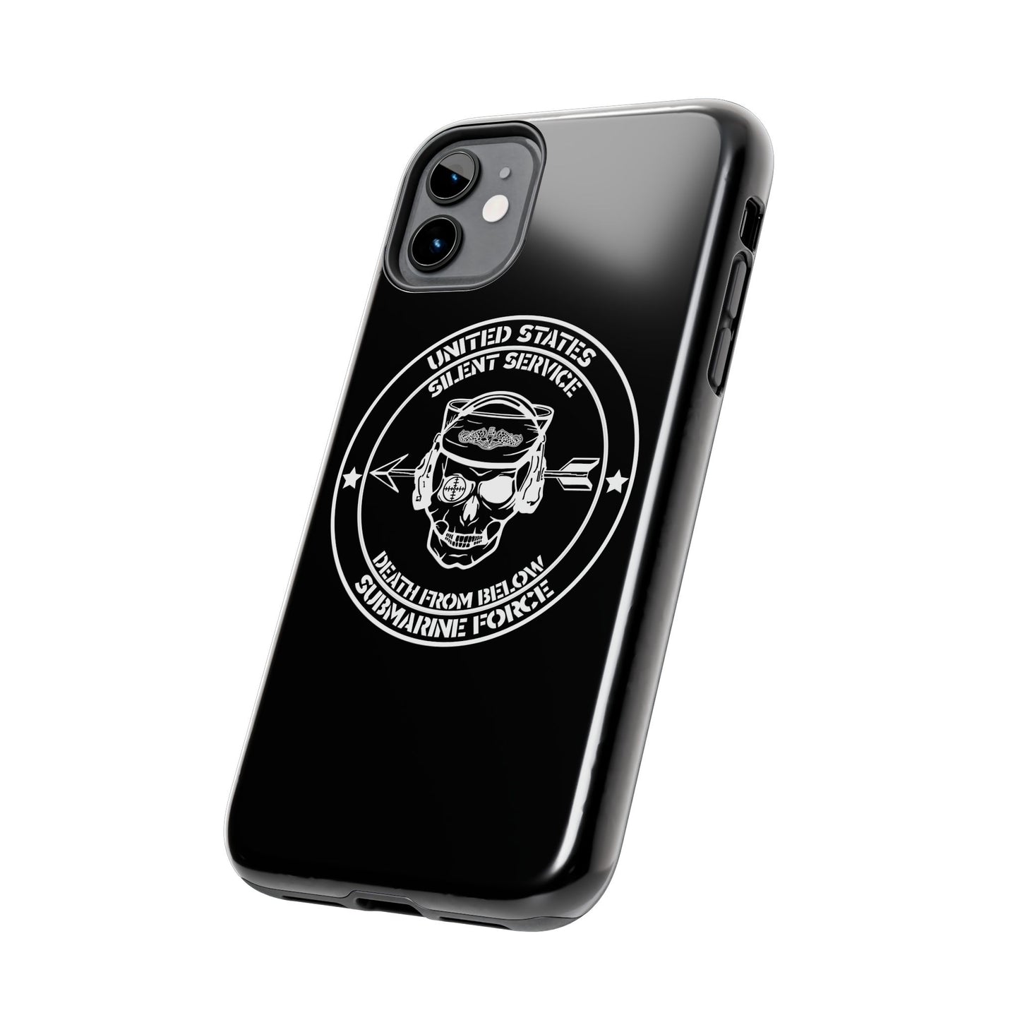 U.S. Submarine Force Silent Service Death From Below Sailor Skull Tough iPhone Case
