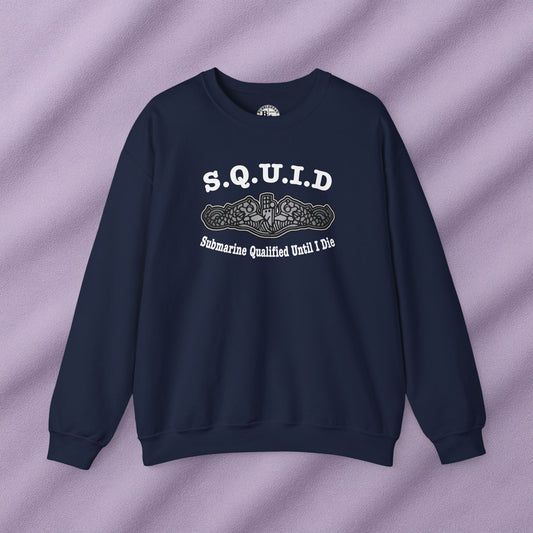 United States S.Q.U.I.D. Submarine Qualified Until I Die Unisex Heavy Blend™ Crewneck Sweatshirt