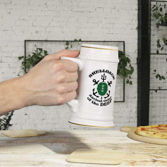 United States Navy Shellback Ancient Order of the Deep Equator Line-crossing Tradition Drinking Stein Mug