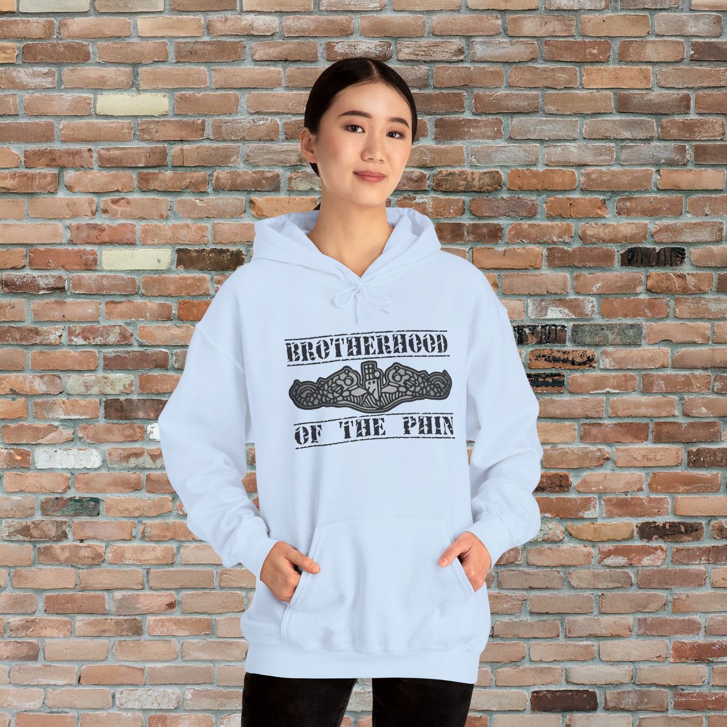 United States Brotherhood of the Phin Submarine Silver Dolphins Unisex Heavy Blend™ Hooded Sweatshirt