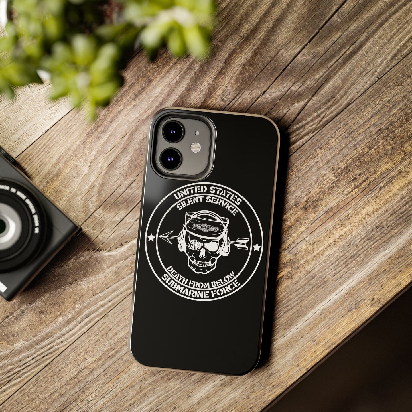 U.S. Submarine Force Silent Service Death From Below Sailor Skull Tough iPhone Case