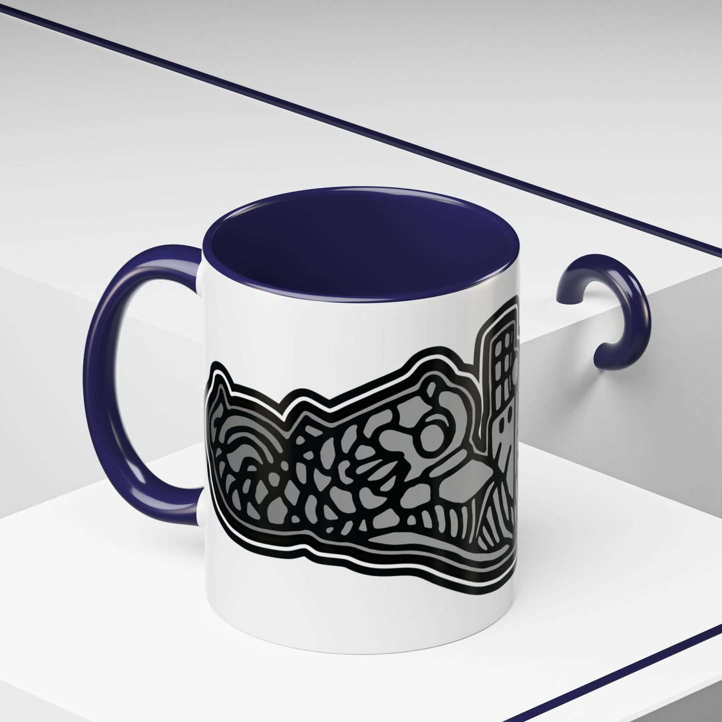 United States Navy Submarine Force Enlisted Silver Dolphins Silent Service Accent Coffee Mugs