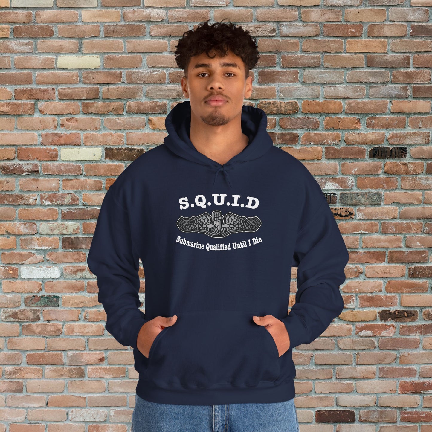 United States S.Q.U.I.D. Submarine Qualified Until I Die Unisex Heavy Blend™ Hooded Sweatshirt