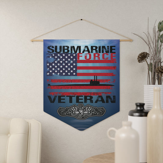 United States Navy Submarine Force Veteran Dolphins USA Flag Deep Ocean Pennant
