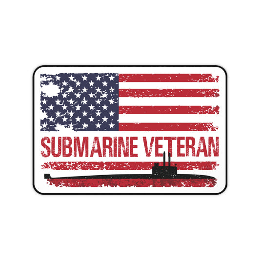 United States Submarine Veteran Distressed USA Flag  Desk Mat