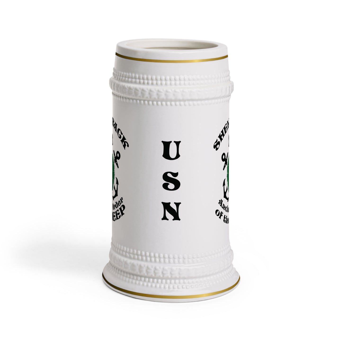United States Navy Shellback Ancient Order of the Deep Equator Line-crossing Tradition Drinking Stein Mug