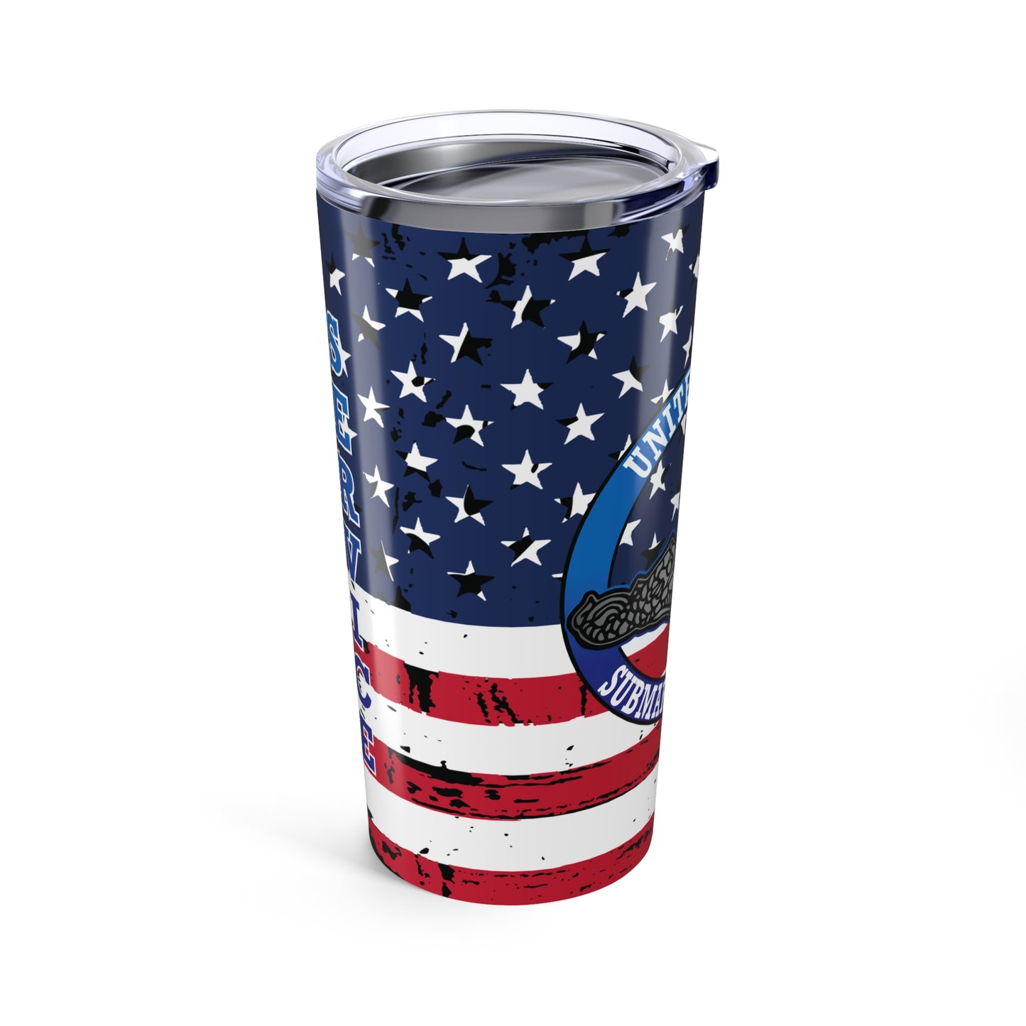 United States Submarine Force Silver Dolphins Silent Service Stainless Steel Tumbler 20oz