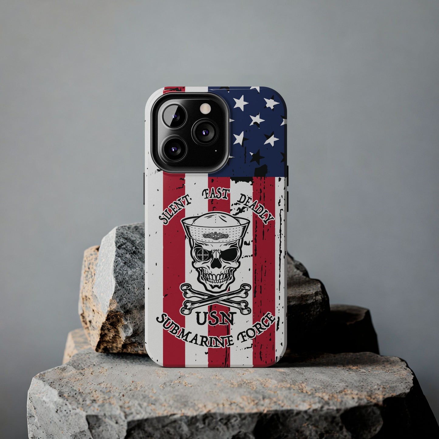 U.S. Submarine Force Skull and Crossbones Sailor Tough iPhone Case