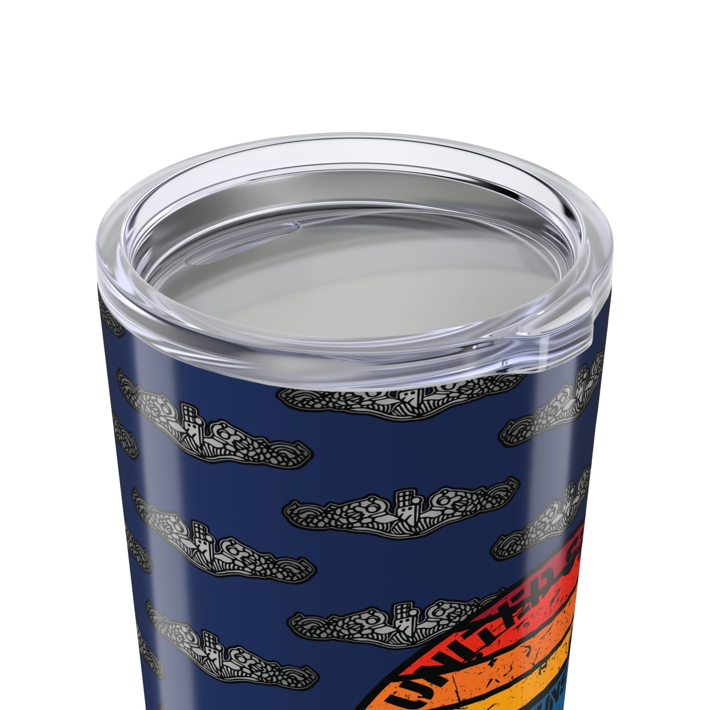 United States Pride Runs Deep Submarine Force Distressed Stainless Steel Tumbler 20oz