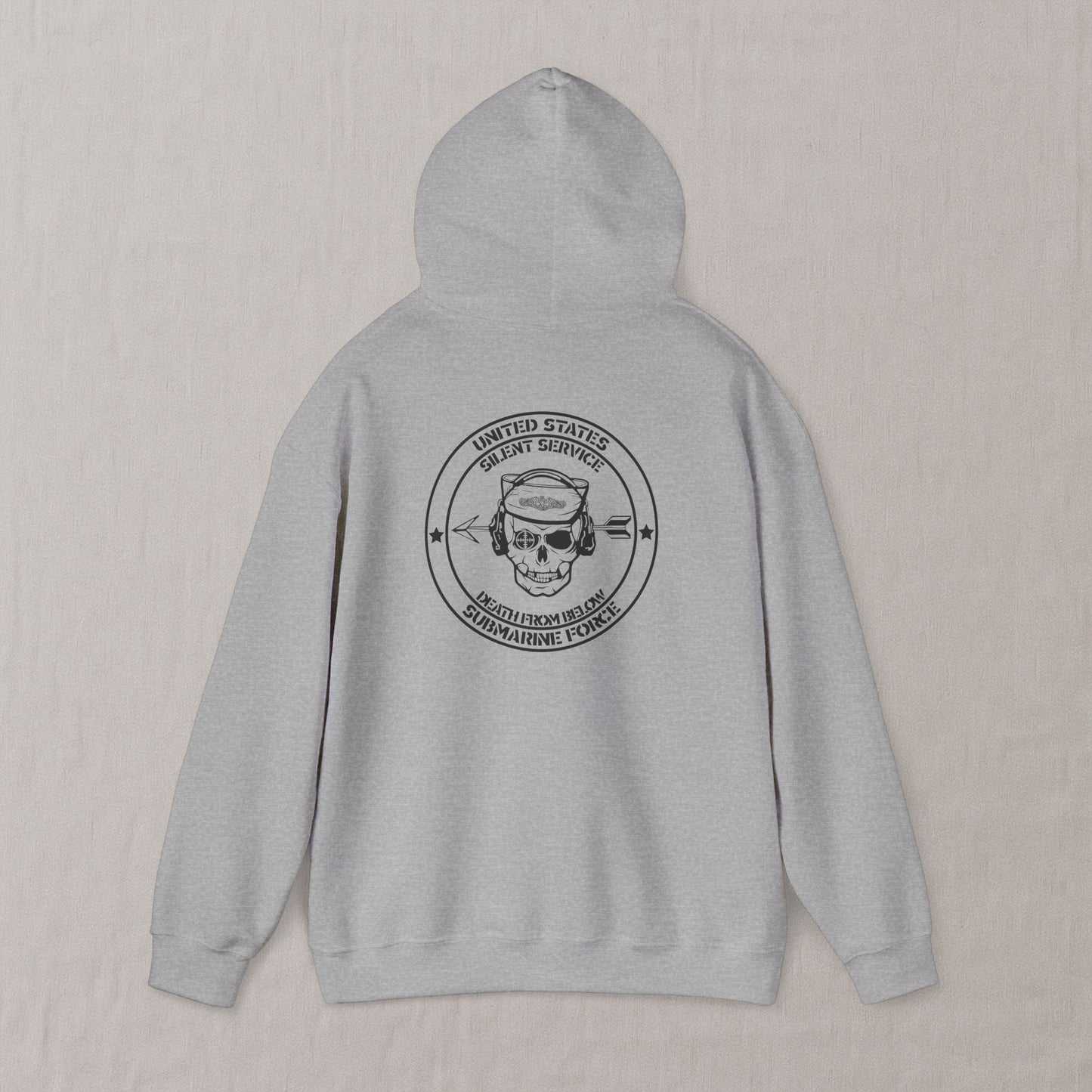 United States Submarine Force Dolphins Silent Service Death From Below Unisex Heavy Blend™ Hooded Sweatshirt