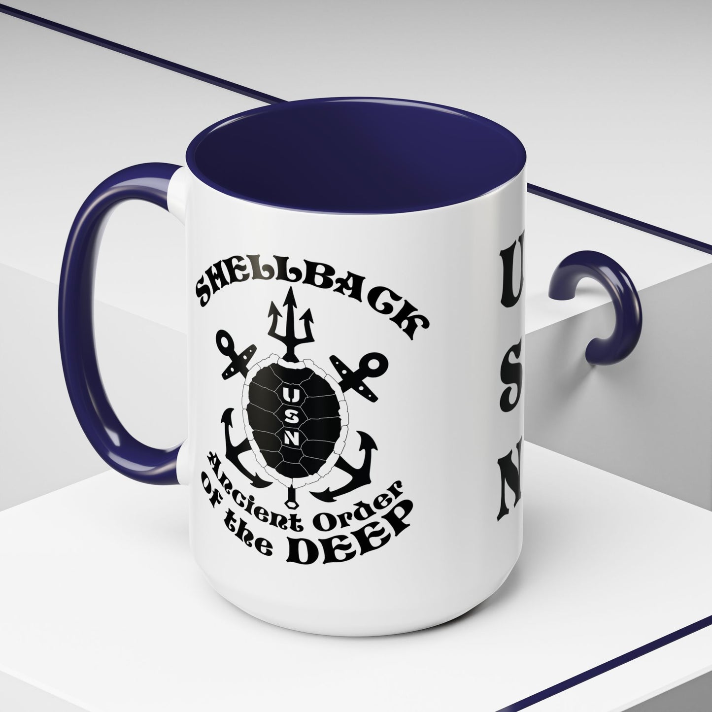 United States Navy Shellback Ancient Order of the Deep Equator Line-Crossing Ceremony Accent Coffee Mugs