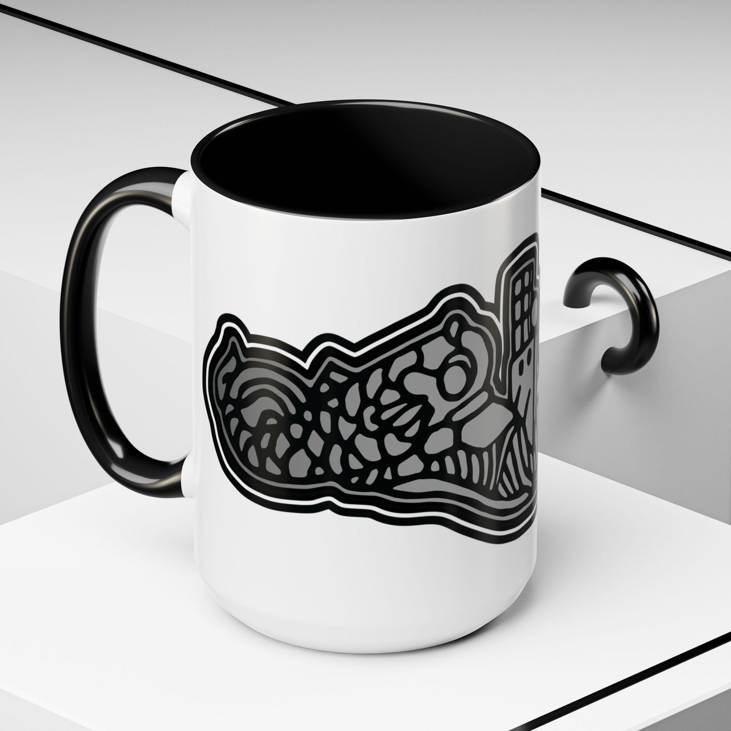 United States Navy Submarine Force Enlisted Silver Dolphins Silent Service Accent Coffee Mugs