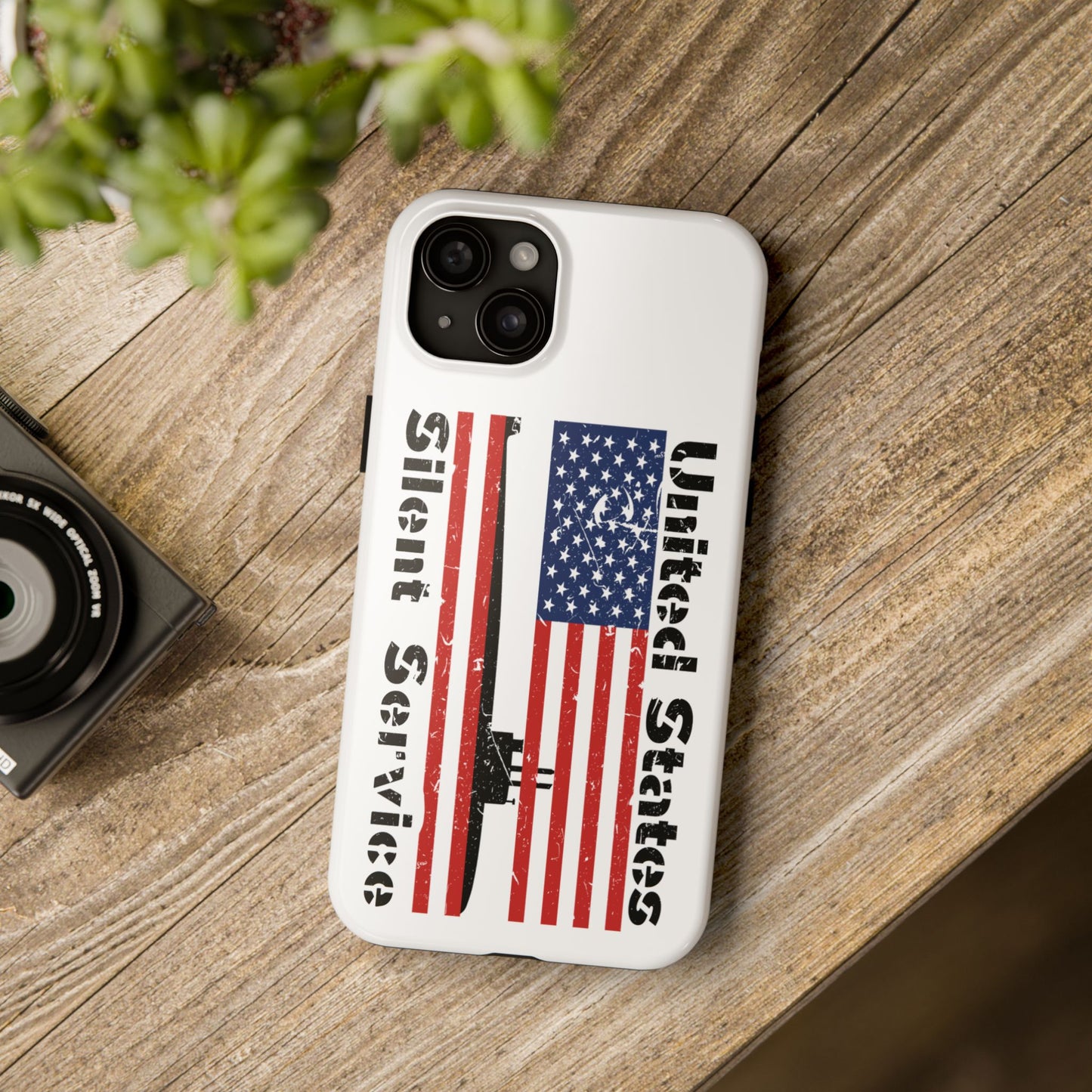 United States Submarine Silent Service Distressed Flag Tough iPhone Case