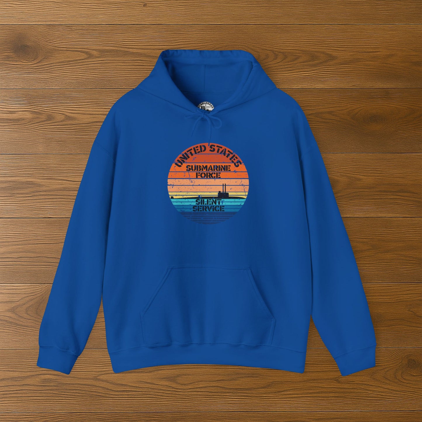Sunset United States Submarine Force Silent Service Distressed Vintage Unisex Heavy Blend™ Hooded Sweatshirt