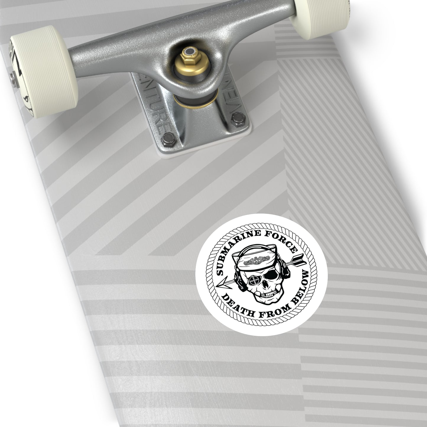 United States Submarine Force Silent Service Death From Below Submarine Sailor Skull Round Stickers, Indoor\Outdoor