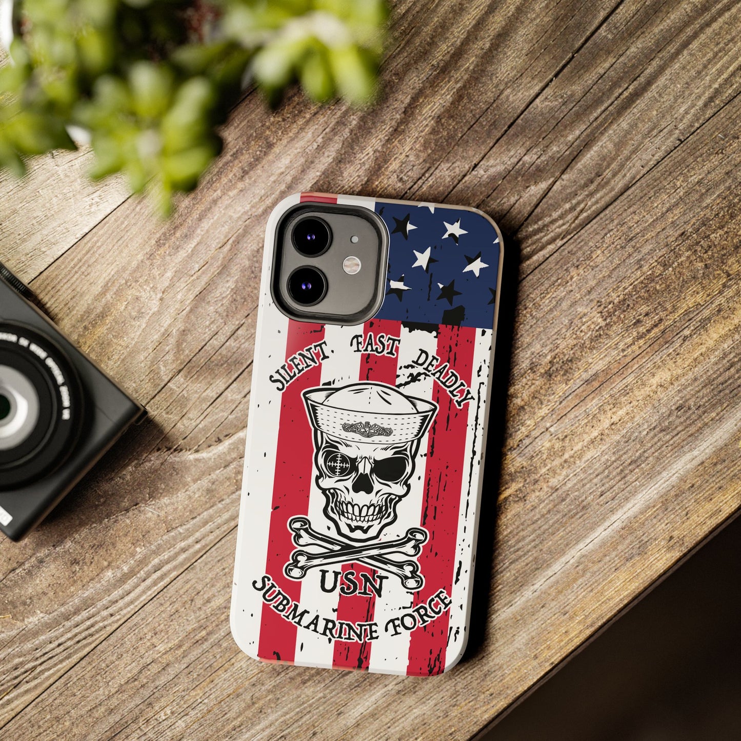 U.S. Submarine Force Skull and Crossbones Sailor Tough iPhone Case