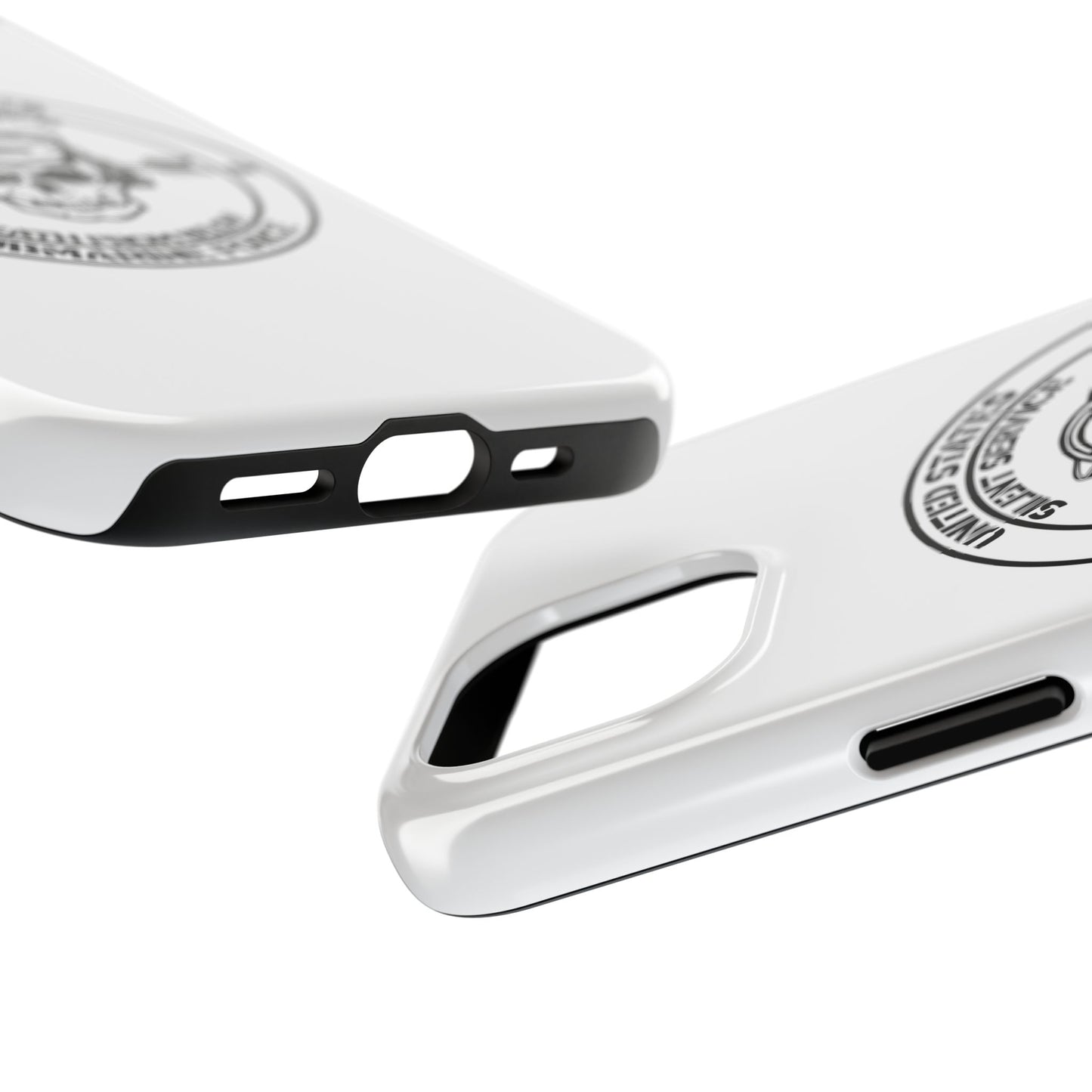 U.S. Submarine Force Silent Service Death From Below Sailor Skull Tough White iPhone Case