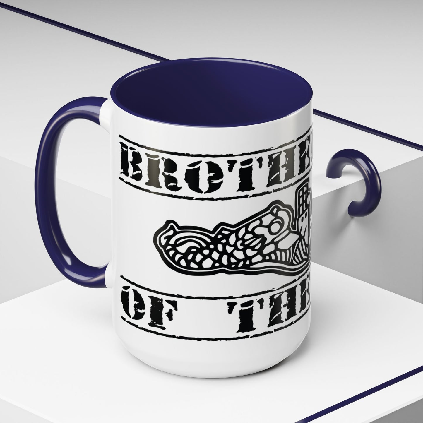 USN Submarine Force Brotherhood of the Phin Silent Service Navy Dolphins Accent Coffee Mugs